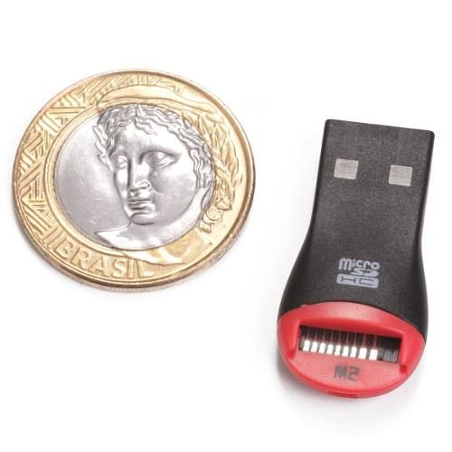 Mini Leitor E Adaptador Usb Cartão De Memória Micro Sd E M2